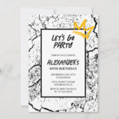 30e verjaardag uitnodiging Mannen Hip Hop Zwart (Voorkant)