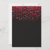30e verjaardag uitnodiging Red Glitter (Achterkant)