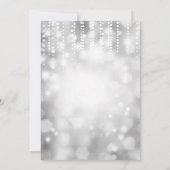 30e verjaardag Uitnodiging Silver Glitter (Achterkant)