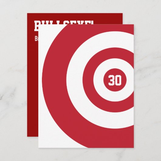 30e verjaardag - Uitnodiging tot inschrijving in h (Voorkant / Achterkant)