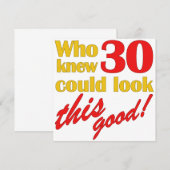 30e verjaardag Uitnodigingen (Voorkant / Achterkant)