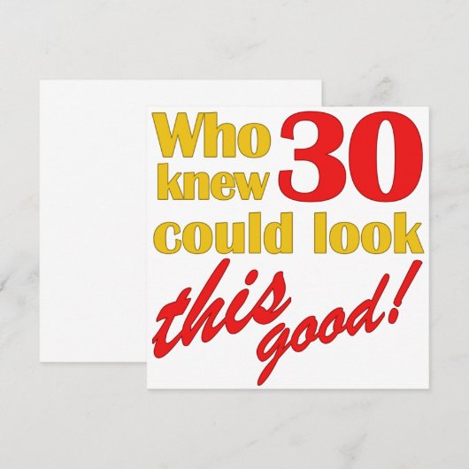 30e verjaardag Uitnodigingen (Voorkant / Achterkant)