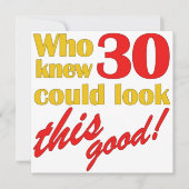 30e verjaardag Uitnodigingen (Voorkant)