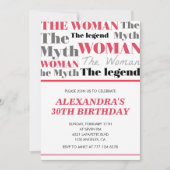30e verjaardag uitnodigingen Funny Woman Myth Lege (Voorkant)