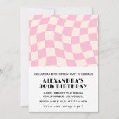 30e verjaardag uitnodigingen Geruit de kast Retro  (Voorkant)