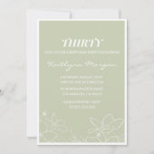 30e verjaardag uitnodigingen Modern Floral Elegant (Voorkant)
