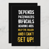 30e verjaardag Uitnodigingen - Oude Folken (Voorkant / Achterkant)