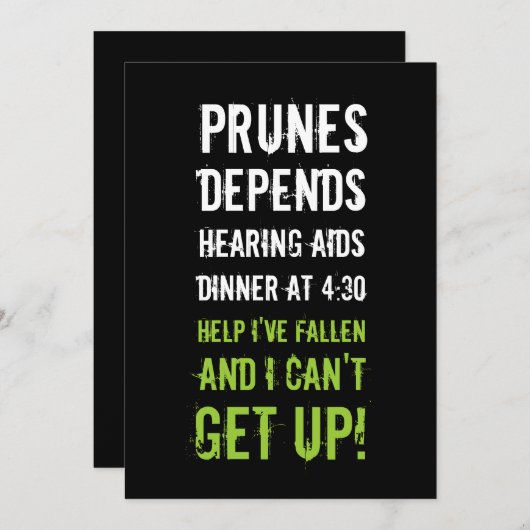 30e verjaardag Uitnodigingen - Oude Folken (Voorkant / Achterkant)