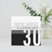 30e verjaardag Uitnodigingen van de Partij {Zilver (Staand voorkant)