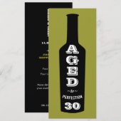 30e verjaardag Uitnodigingen Wijn - verouderd tot  (Voorkant / Achterkant)