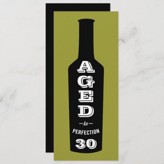 30e verjaardag Uitnodigingen Wijn - verouderd tot  (Voorkant / Achterkant)