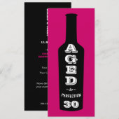 30e verjaardag Uitnodigingen Wijn - verouderd tot  (Voorkant / Achterkant)