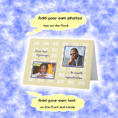 30e verjaardag uw foto's en tekst kaart