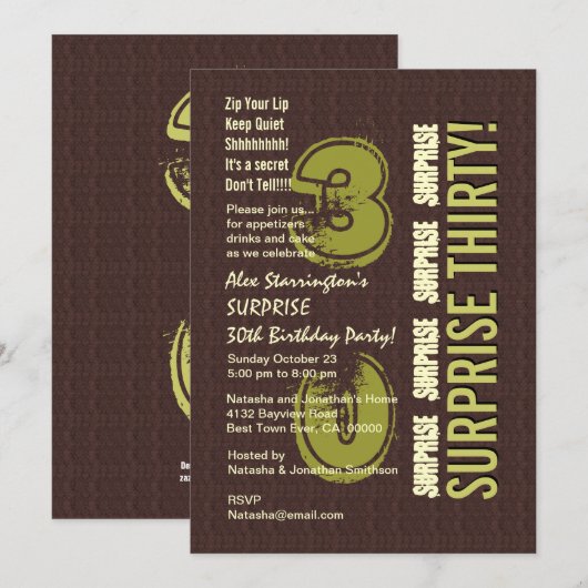 30e verjaardag V10 Kaart (Voorkant / Achterkant)