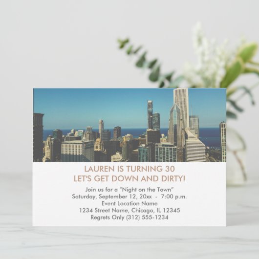 30e verjaardag van Chicago Kaart (Staand voorkant)