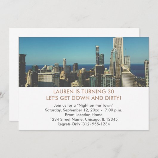 30e verjaardag van Chicago Kaart (Voorkant / Achterkant)