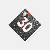 30e verjaardag van de ballonnen op Black Glitter N Servet (Hoek)