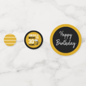 30e verjaardag van de borst en bier tot 30 jaar confetti (Achterkanten)