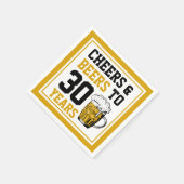 30e verjaardag van de borst en bier tot 30 jaar servet (Hoek)