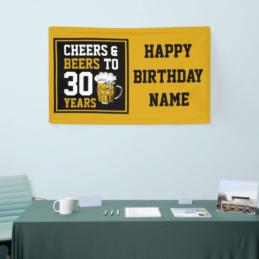 30e verjaardag van de borst en bier tot 30 jaar spandoek (Beurs)