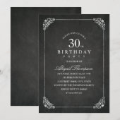 30e verjaardag van de Chalkboard Volwassenpartij Kaart (Voorkant / Achterkant)