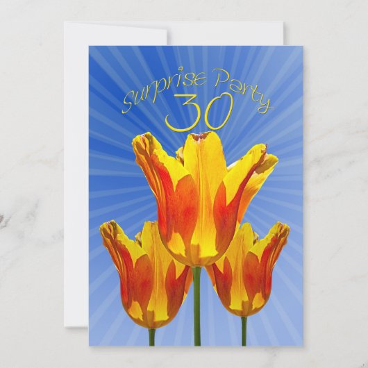 30e verjaardag van de feestdag kaart (Voorkant)