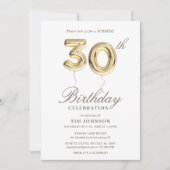 30e verjaardag van de feestdag kaart (Voorkant)