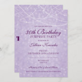 30e verjaardag van de feestdag Mauve Bokeh Kaart (Voorkant / Achterkant)