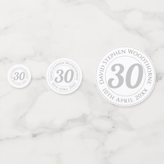 30e verjaardag van de geboorte Persoonlijk Confetti (Voorkanten)