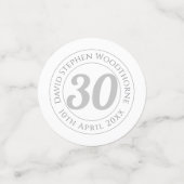 30e verjaardag van de geboorte Persoonlijk Confetti (Kleine voorkant)