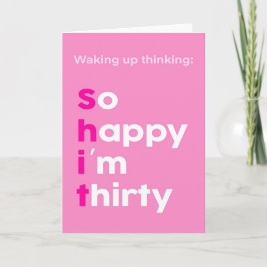 30e verjaardag van de geboortekaart kaart (Voorkant)