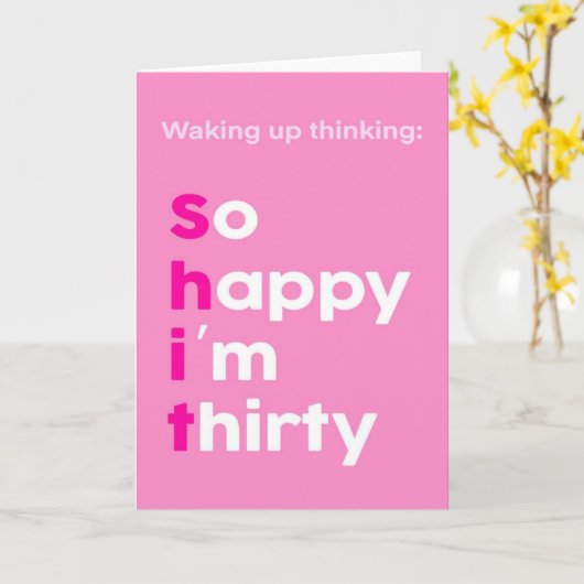 30e verjaardag van de geboortekaart kaart (Gele Bloem)