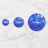 30e verjaardag van de gepersonaliseerde blauwe gla confetti (Voorkanten)