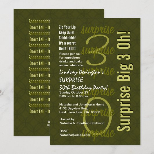 30e verjaardag van de Groene W144 Kaart (Voorkant / Achterkant)