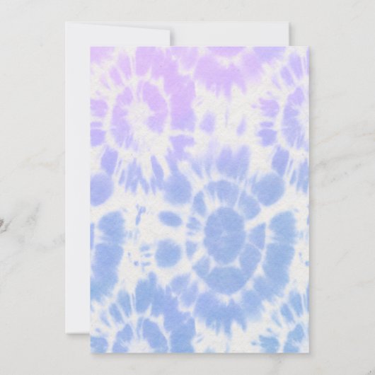 30e verjaardag van de Groovy Chick Pastel Tie Dye  Kaart (Achterkant)