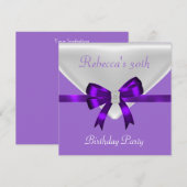 30e verjaardag van de juwelenbank Wit Paars 2 Kaart (Voorkant / Achterkant)