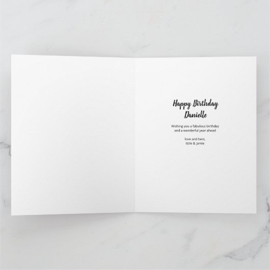 30e verjaardag van de Leopard-foto Gold ballonnen Kaart (Binnen)