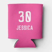 30e verjaardag van de olifantenroze moderne legant blikjeskoeler (Voorkant)