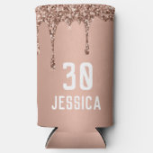 30e verjaardag van de olifantenroze moderne legant seltzer blikjeskoeler (Voorkant)