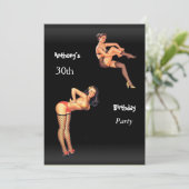 30e verjaardag van de oppas van meisjes kaart (Staand voorkant)