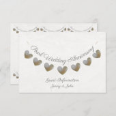 30e verjaardag van de parelbruiloft gastinformatie informatiekaartje (Voorkant / Achterkant)