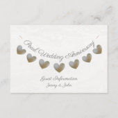 30e verjaardag van de parelbruiloft gastinformatie informatiekaartje (Voorkant)