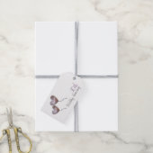 30e verjaardag van de Parelbruiloft paarse ballonn Cadeaulabel (Met Touw)