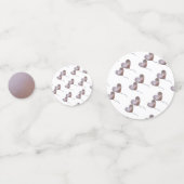 30e verjaardag van de Parelbruiloft paarse ballonn Confetti (Achterkanten)