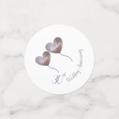 30e verjaardag van de Parelbruiloft paarse ballonn Confetti (Kleine voorkant)