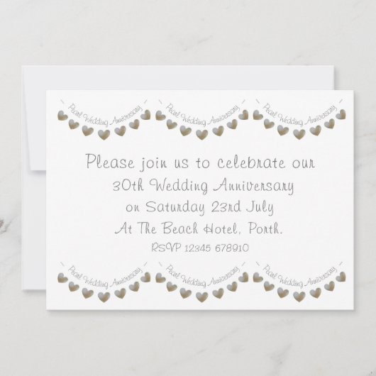30e verjaardag van de parelbruin kaart (Voorkant)