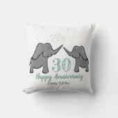 30e verjaardag van de parelbruine olifant kussen (Voorkant)