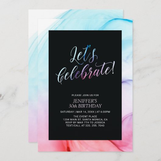 30e verjaardag van de rode en blauwe vocht kaart (Voorkant / Achterkant)