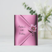 30e verjaardag van de roze zijderoute sieraden kaart (Staand voorkant)