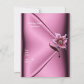 30e verjaardag van de roze zijderoute sieraden kaart (Achterkant)